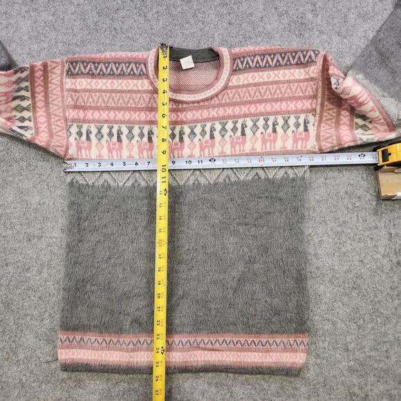 Tejidos Sweater Womens Large Llama Alpaca Wool Pullover Ecuador Knit Crewneck - Picture 8 of 13